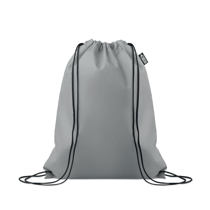 Branded Drawstring Bag RPET Non-woven in Grey