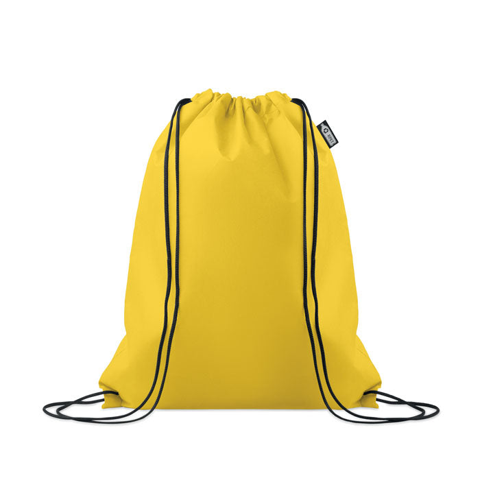 Branded Drawstring Bag RPET Non-woven in Yellow