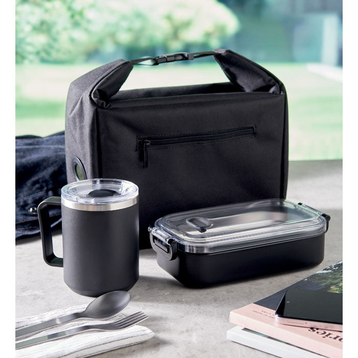 Branded Cooler Lunch Bag in use