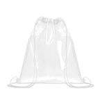 Branded Transparent Drawstring Bag in White