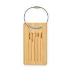Branded Bamboo Luggage Tag without branding