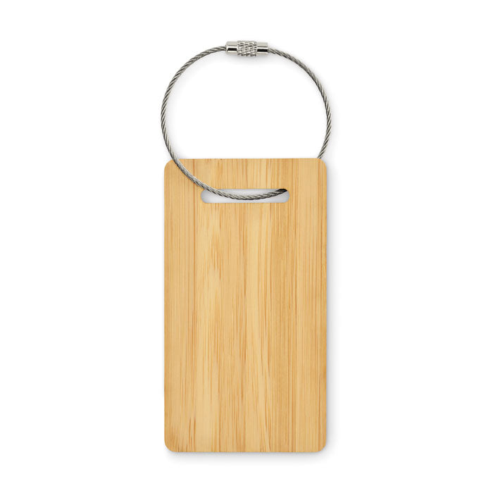 Branded Bamboo Luggage Tag without branding