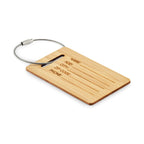 Branded Bamboo Luggage Tag without branding