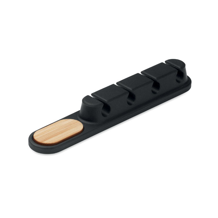 Branded Silicone Cable Organiser in Black