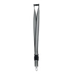 Branded Reflective RPET Lanyard in Black