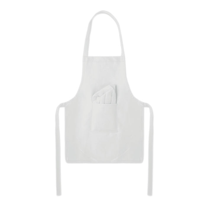 Branded Kids Chef Hat and Apron Set without branding