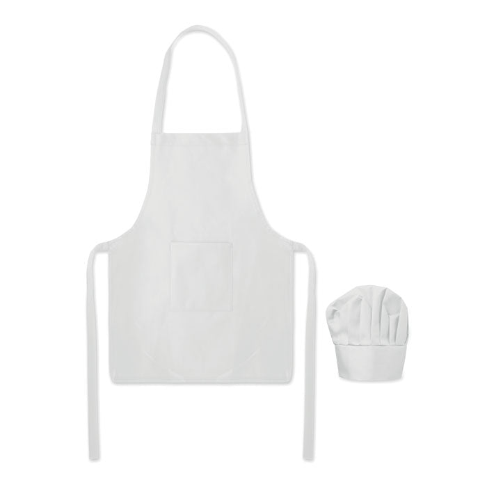 Branded Kids Chef Hat and Apron Set