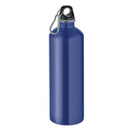 Branded Recycled Steel Bottle with Carabiner - 1000ml in Blue