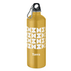 Branded Recycled Steel Bottle with Carabiner - 1000ml in Orange