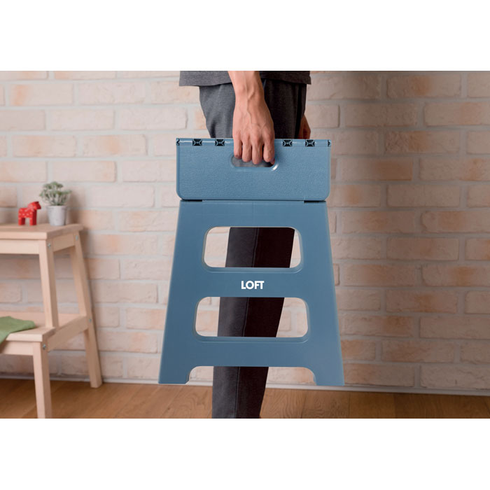 Branded Portable Foldable Stool in use