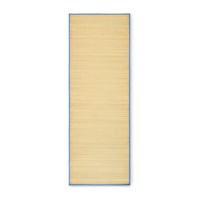 Branded Natural Straw Roll-Up Beach Mat without branding