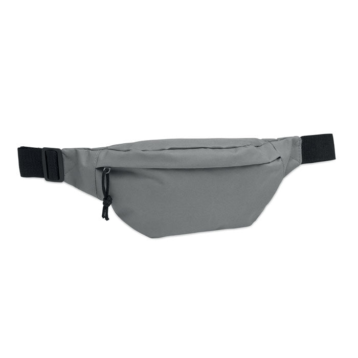 Branded Waist Bag in 600D RPET 24 x 12 x 6cm in Grey