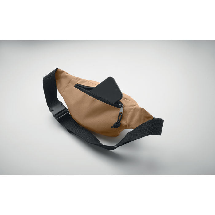 Branded Waist Bag in 600D RPET 24 x 12 x 6cm without branding