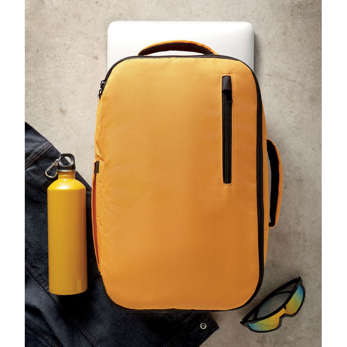 Branded Cabin Size Carry on Backpack 25 x 20 x 40cm in use