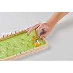 Branded Wooden Soccer Game in use