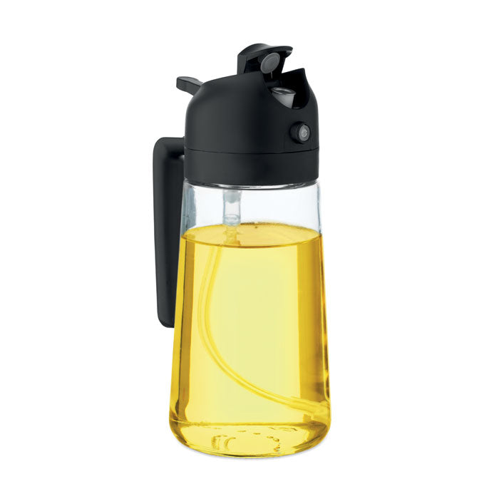 Branded Glass Oil Dispenser and Sprayer 450ml without branding