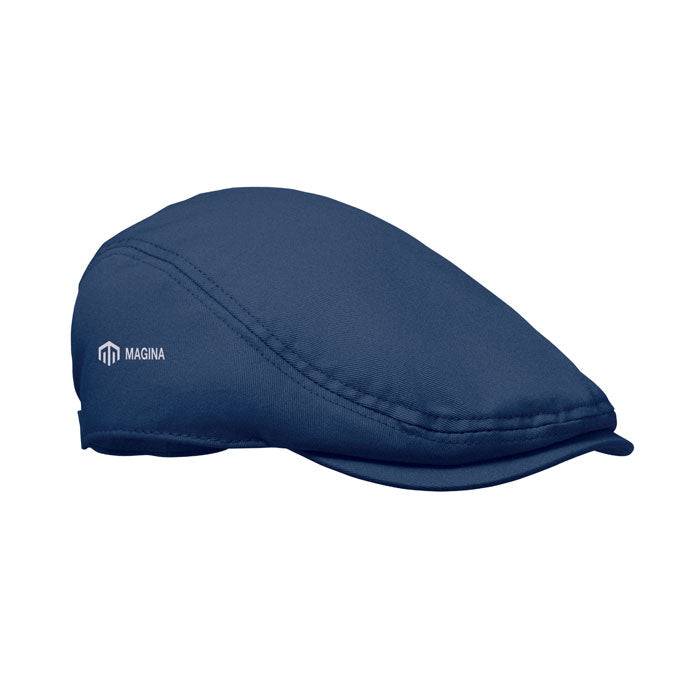 Branded Newsboy Flat Cap 235gsm in Blue