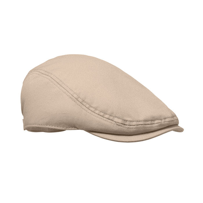 Branded Newsboy Flat Cap 235gsm in Brown