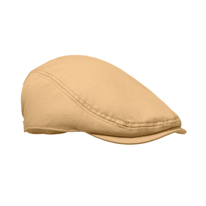 Branded Newsboy Flat Cap 235gsm in Brown