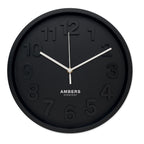Branded Silent Wall Clock in PP in Black