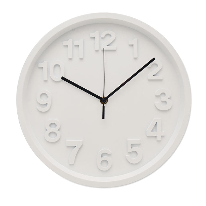Branded Silent Wall Clock in PP in White