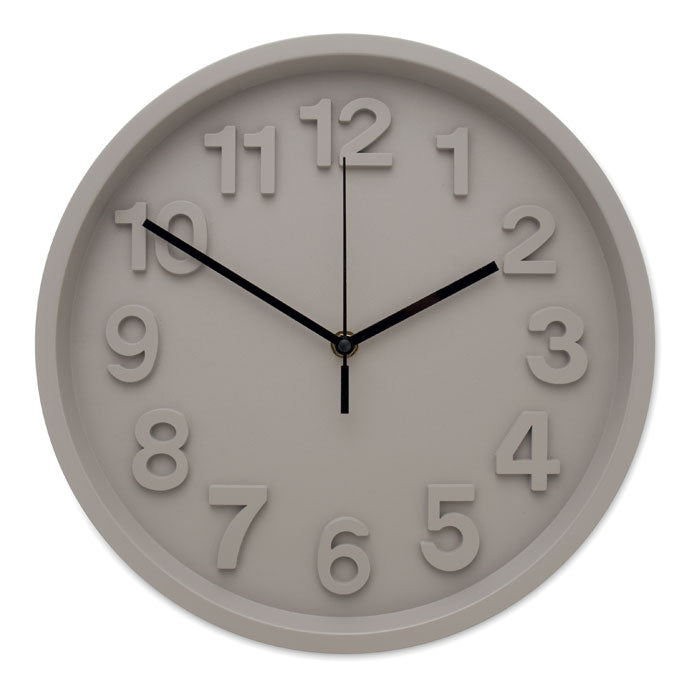 Branded Silent Wall Clock in PP in Grey