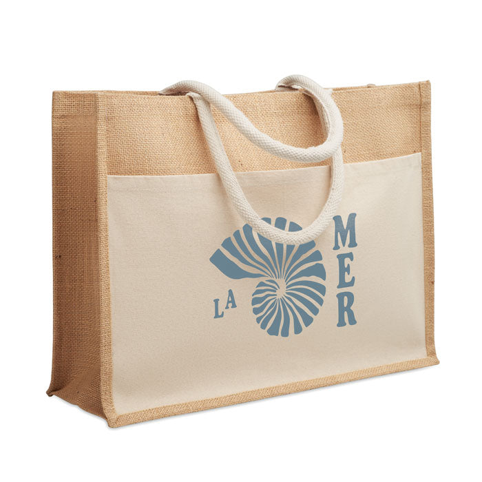 Branded Jute Shopping Bag 34 x 15 x 44.5cm