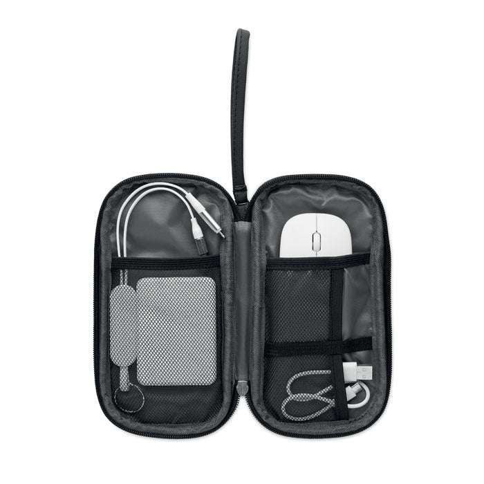 Branded Tech Organiser Pouch 600D RPET without branding