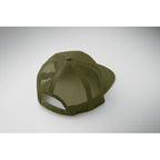 Branded 7 Panel Flat Visor Cap in use