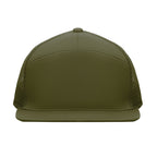 Branded 7 Panel Flat Visor Cap without branding