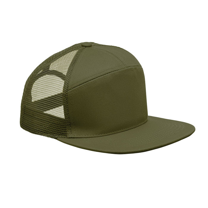 Branded 7 Panel Flat Visor Cap