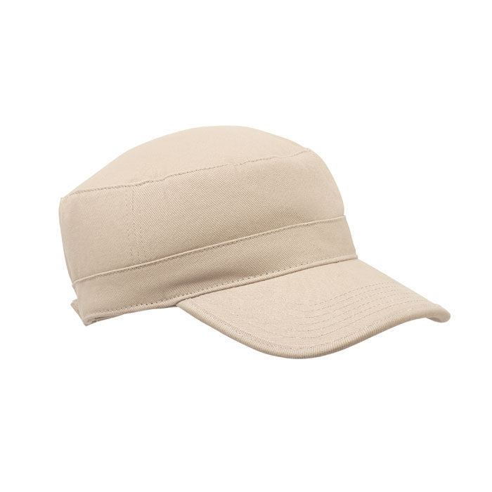 Branded Military Cap 260gsm in Brown