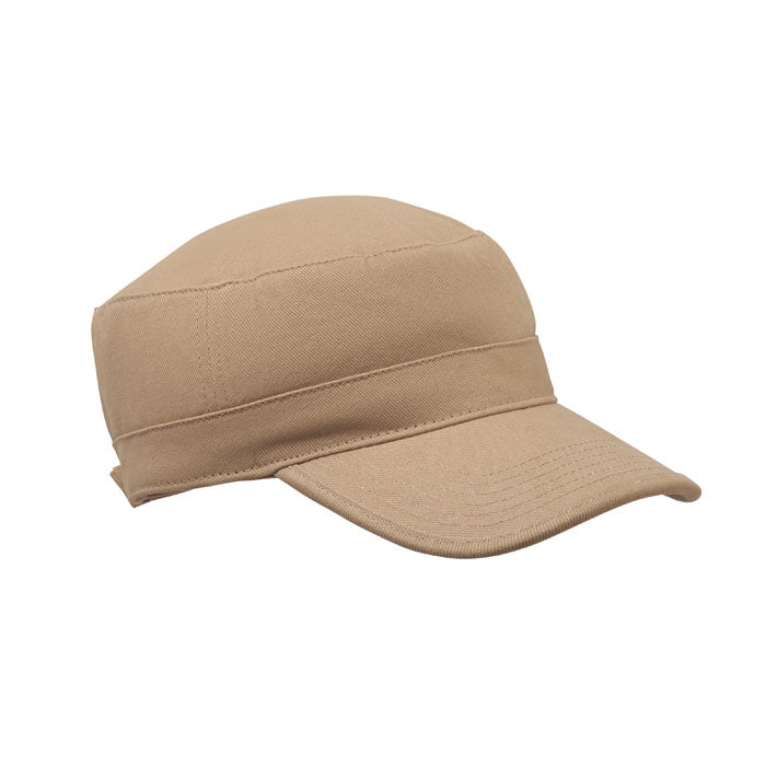 Branded Military Cap 260gsm in Brown