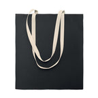 Branded Cotton Shopping Bag 38 x 42cm in Black
