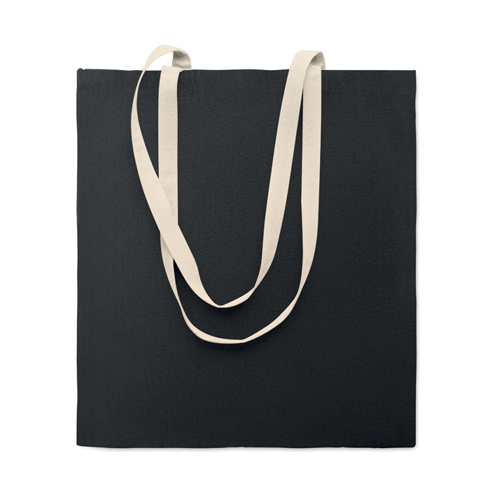 Branded Cotton Shopping Bag 38 x 42cm in Black