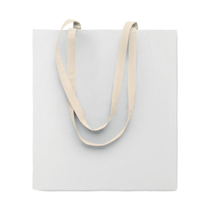 Branded Cotton Shopping Bag 38 x 42cm in White