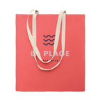 Branded Cotton Shopping Bag 38 x 42cm in Pink