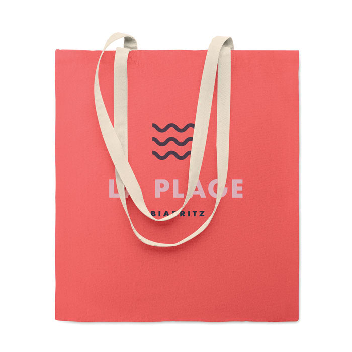 Branded Cotton Shopping Bag 38 x 42cm in Pink