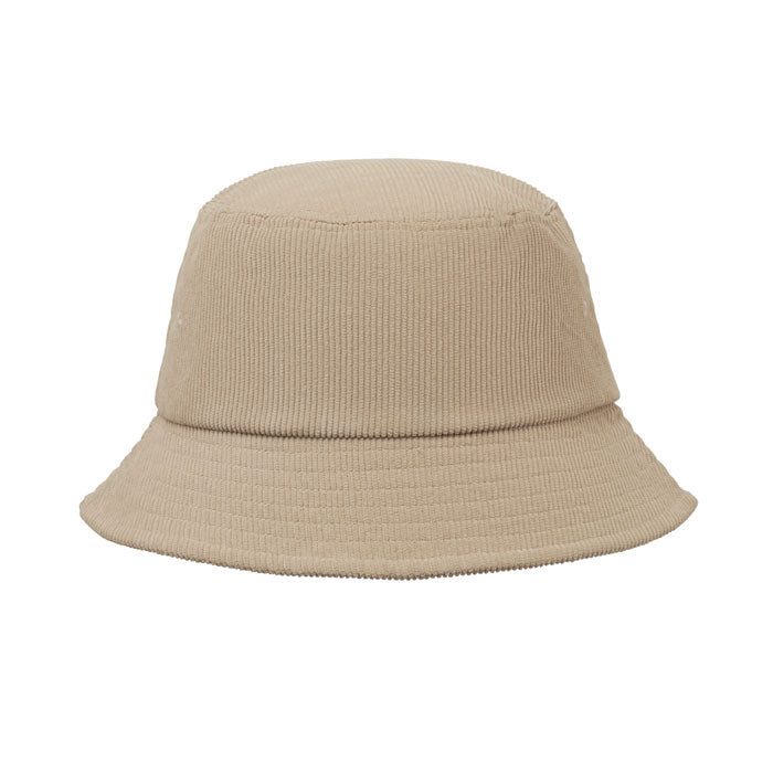 Branded Corduroy Bucket Hat in Brown