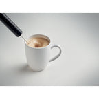 Branded Battery-Powered Milk Frother in use