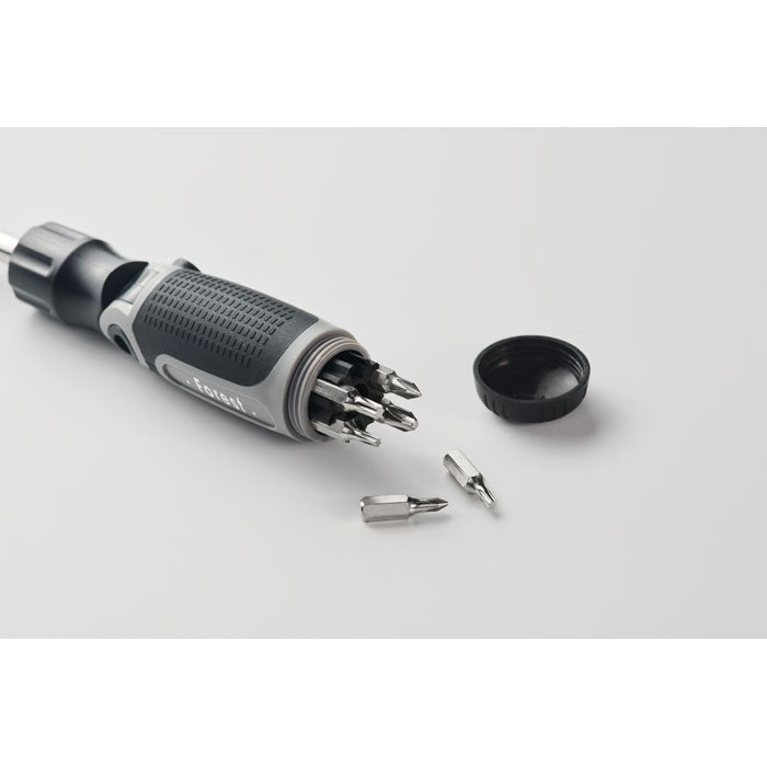 Branded Bendable Multi Bit Screwdriver in use