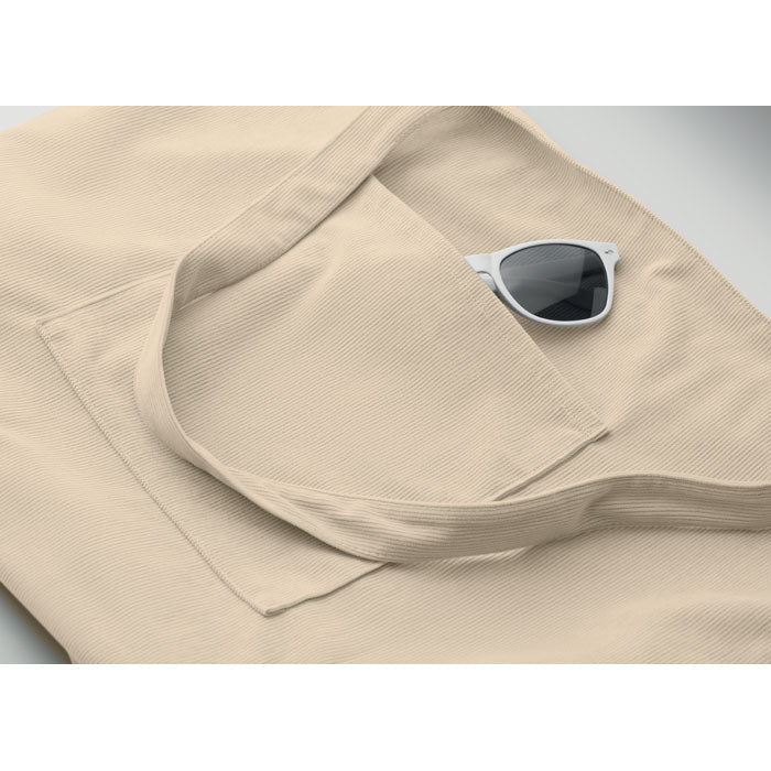 Branded Corduroy Tote Bag