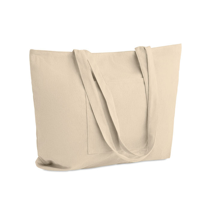 Branded Corduroy Tote Bag