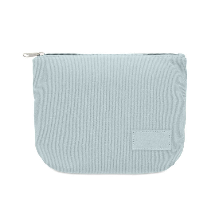 Branded Corduroy Cosmetic Bag without branding