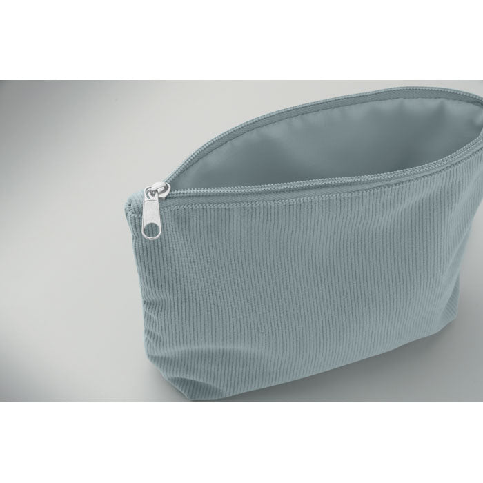 Branded Corduroy Cosmetic Bag without branding