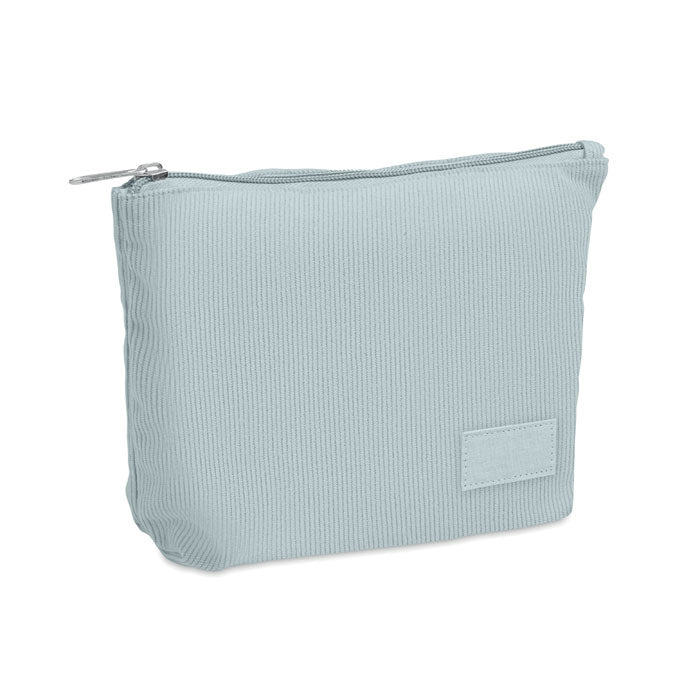Branded Corduroy Cosmetic Bag