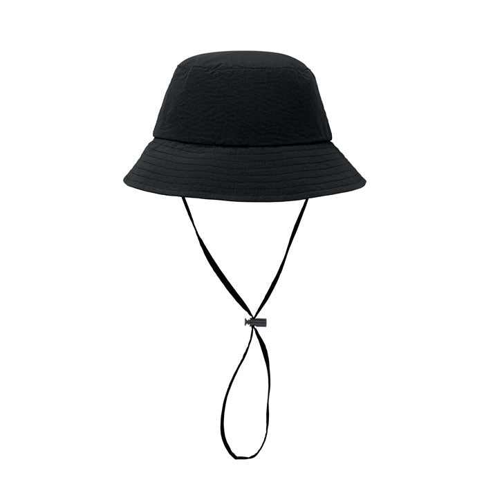 Branded Waterproof UPF50+ Fisherman Hat in Black