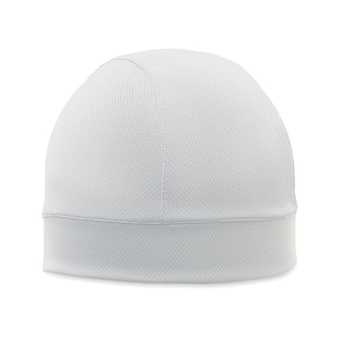 Branded Sports Cooling Beanie in White