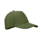 Branded Corduroy 5 Panel Baseball Cap in Green