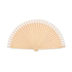 Branded Schima Wood Hand Fan with 34 Ribs without branding